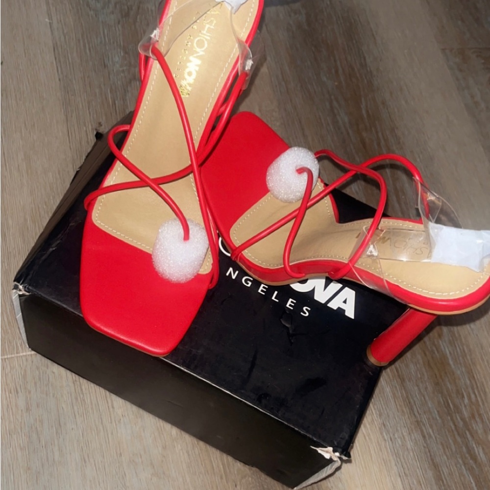 Fashion Nova Vibrant Red Heels